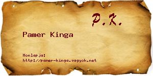 Pamer Kinga névjegykártya